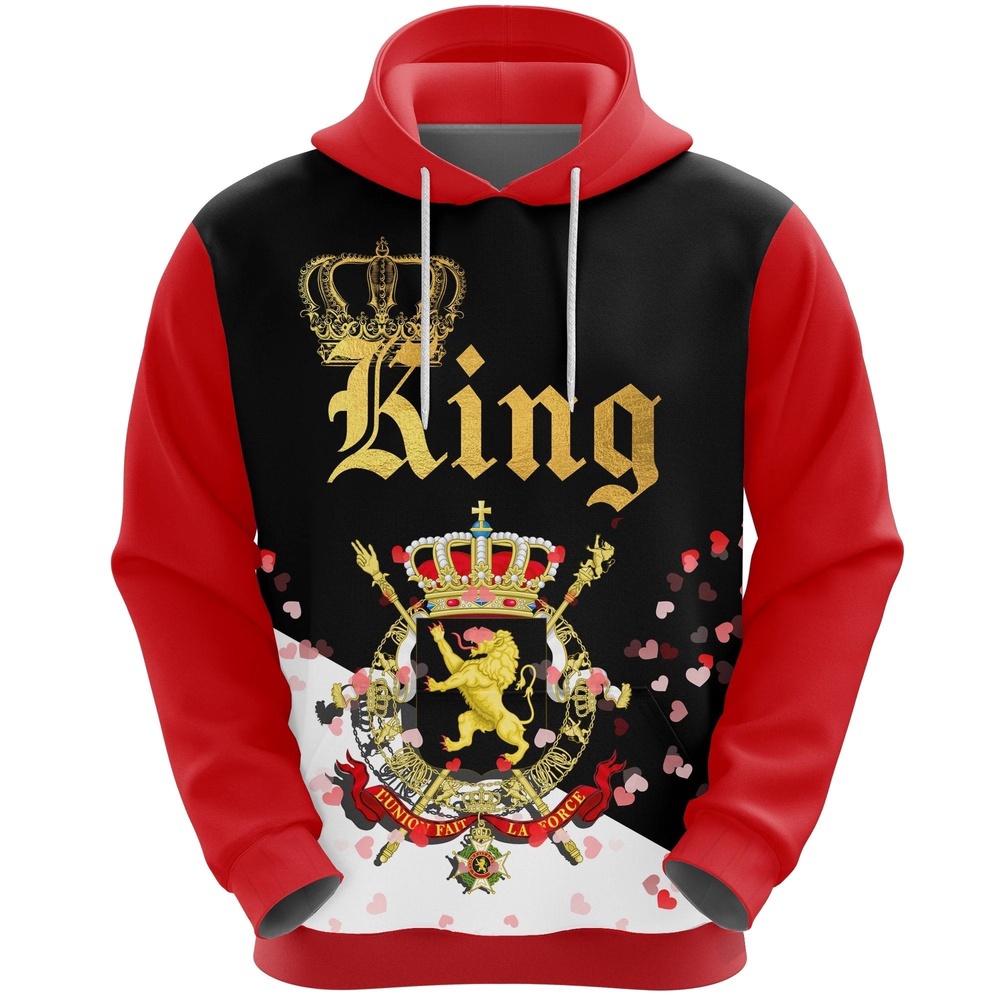 Valentines Day Hoodie, Belgium King Valentine Hoodie 3D All Over Print Gift For Men And Women Version