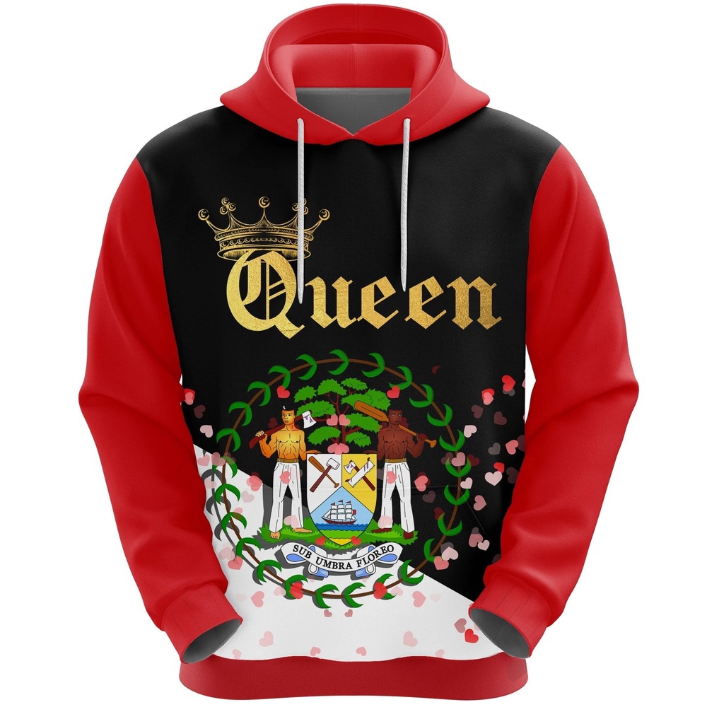 Valentines Day Hoodie, Belize Queen Valentine Hoodie Valentines Day Hoodie, Belize Queen Valentine Hoodie