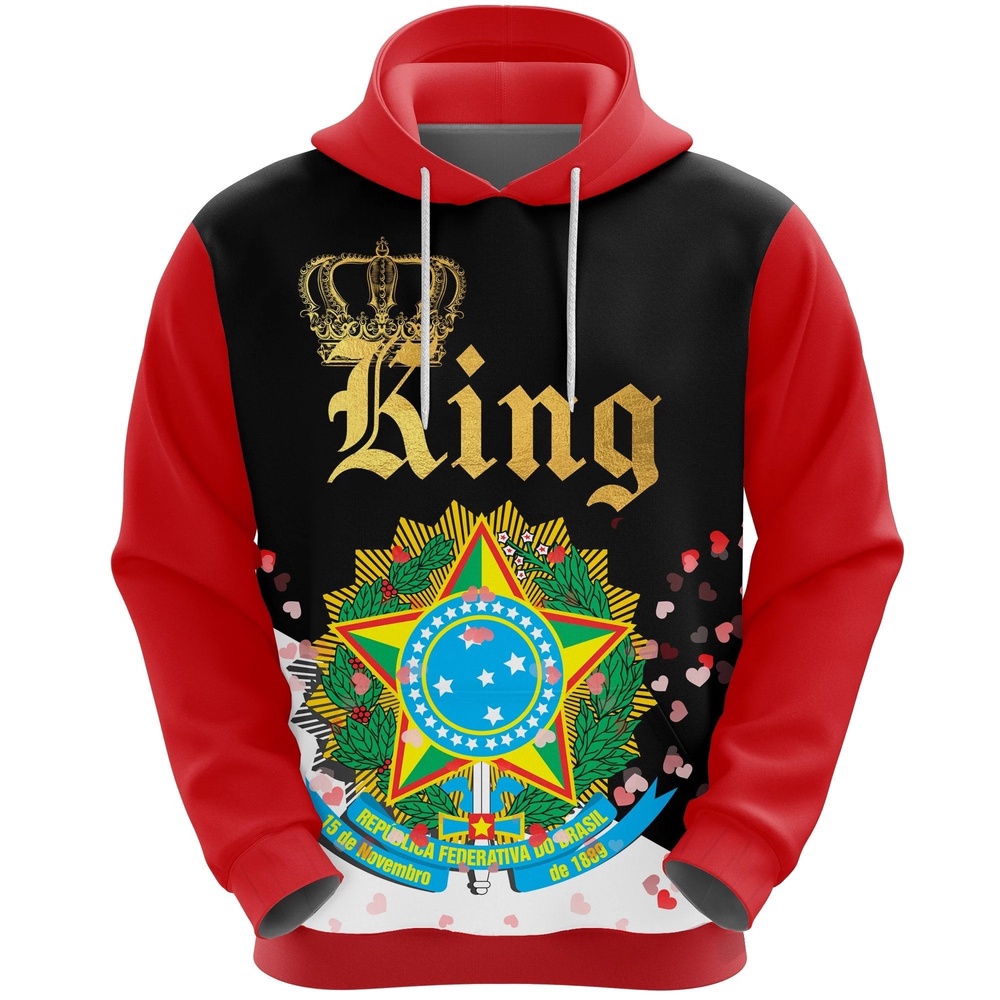 Valentines Day Hoodie, Brazil King Valentine Hoodie Valentines Day Hoodie, Brazil King Valentine Hoodie