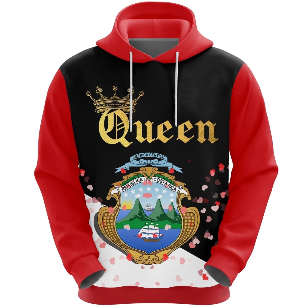 Valentines Day Hoodie, Costa Rica Queen Valentine 3D Hoodie Valentines Day Hoodie, Costa Rica Queen Valentine 3D Hoodie