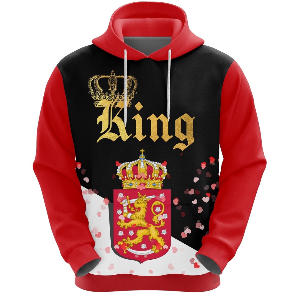 Valentines Day Hoodie, Finland King Valentine Hoodie All Over Print Valentines Day Hoodie, Finland King Valentine Hoodie All Over Print