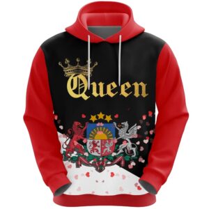 Valentines Day Hoodie, Latvia Queen Valentine 3D&hellip;
