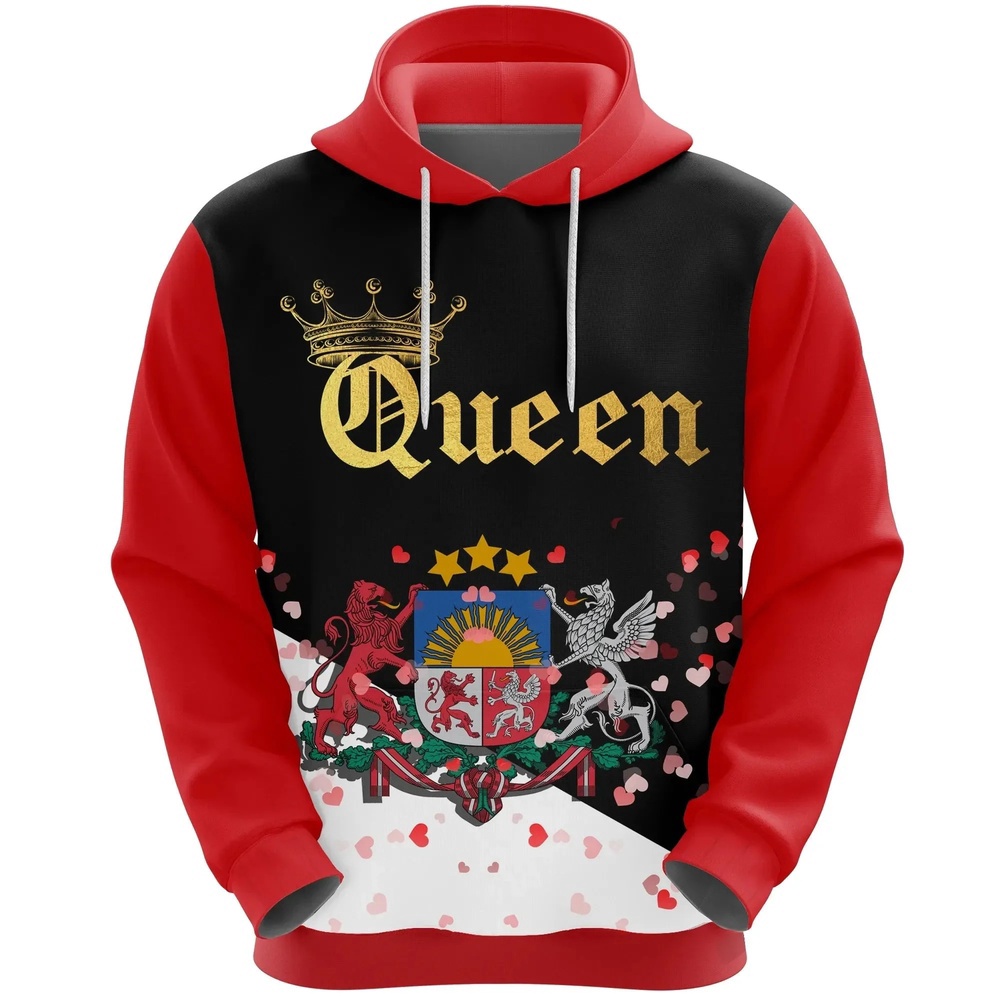 Valentines Day Hoodie, Latvia Queen Valentine 3D Hoodie Valentines Day Hoodie, Latvia Queen Valentine 3D Hoodie