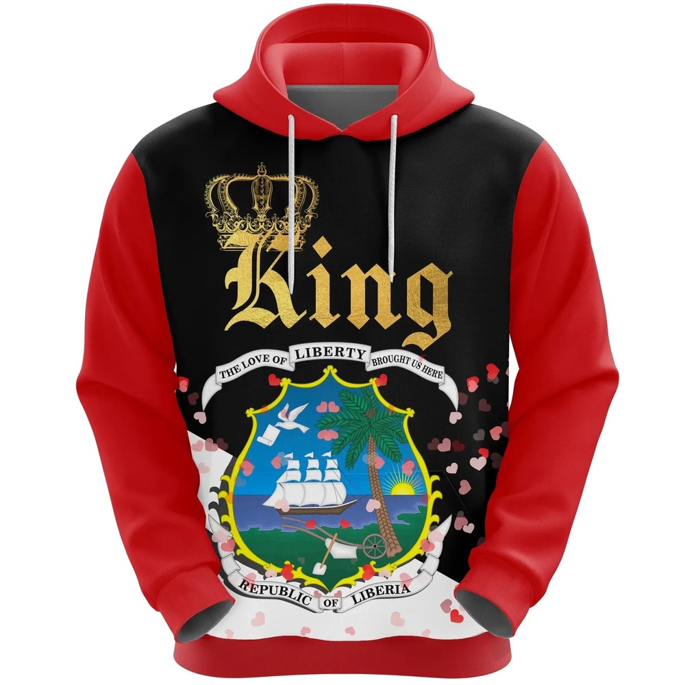 Valentines Day Hoodie, Liberia King Valentine 3D Hoodie Valentines Day Hoodie, Liberia King Valentine 3D Hoodie