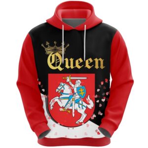 Valentines Day Hoodie, Lithuania Queen Valentine 3D&hellip;