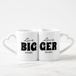 Vanlentine Heart Shaped Mug Set, Live Big&hellip;