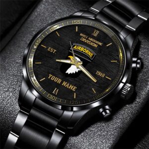 101st Airborne Division Black Fashion Watch Custom&hellip;
