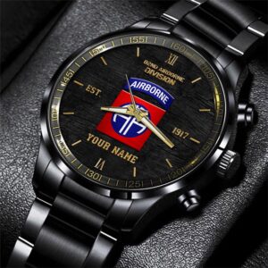 82nd Airborne Black Fashion Watch Custom Name,&hellip;