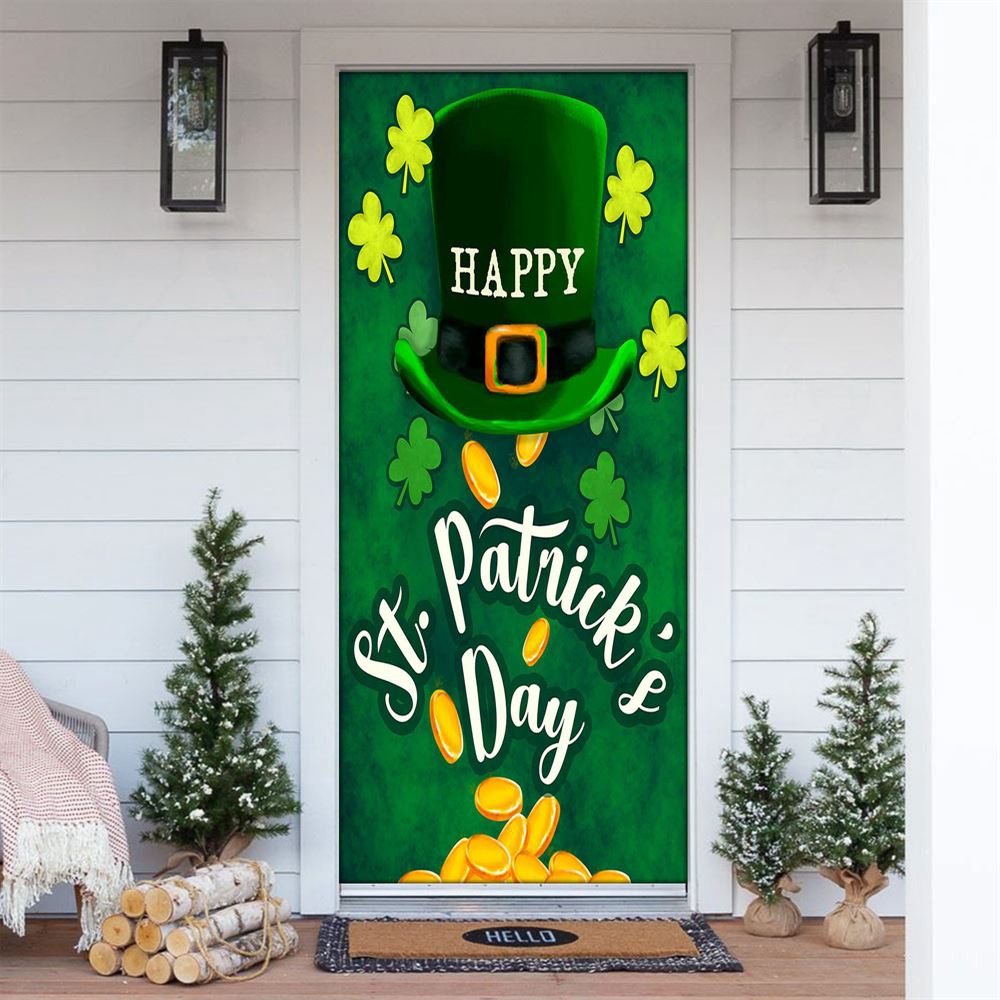 America Forever Irish Lucky Day Door Cover, St Patrick’s Day Door Cover, St Patrick’s Day Door Decor