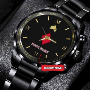 Army Watch Army 5Th Infantry Division Custom Black Fashion Watch Proudly Served Gift Military Watches Us Army Watch jbrkz1.jpg