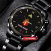 Army Watch, Army 65Th Infantry Division Custom Black Fashion Watch Proudly Served Gift, Military Watches, Us Army Watch