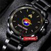 Army Watch, Army 9Th Armored Division Custom Black Fashion Watch Proudly Served Gift, Military Watches, Us Army Watch
