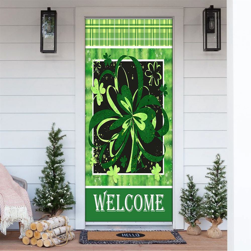 Get Lucky Welcome Door Cover, St Patrick’s Day Door Cover, St Patrick’s Day Door Decor