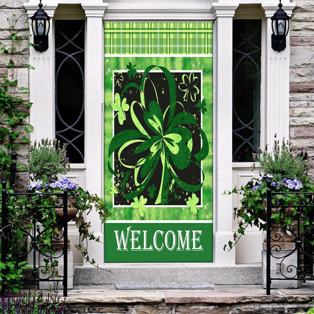 Get Lucky Welcome Door Cover, St Patrick’s Day Door Cover, St Patrick’s Day Door Decor