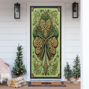 Green And Gold Celtic Door Cover, St&hellip;