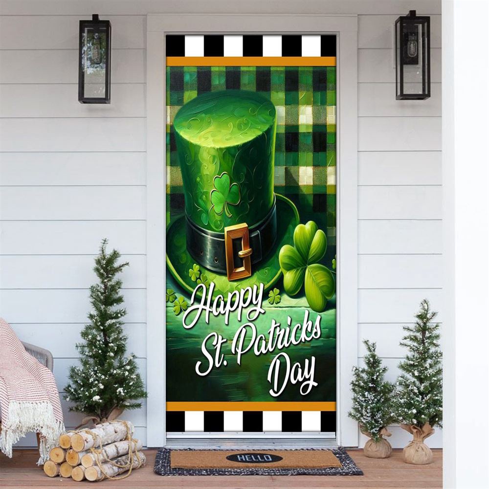 Happy Lucky Hat Door Cover, St Patrick’s Day Door Cover, St Patrick’s Day Door Decor