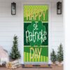 Happy Saint Patrick’s Day Shamrock Irish American Door Cover, St Patrick’s Day Door Cover, St Patrick’s Day Door Decor