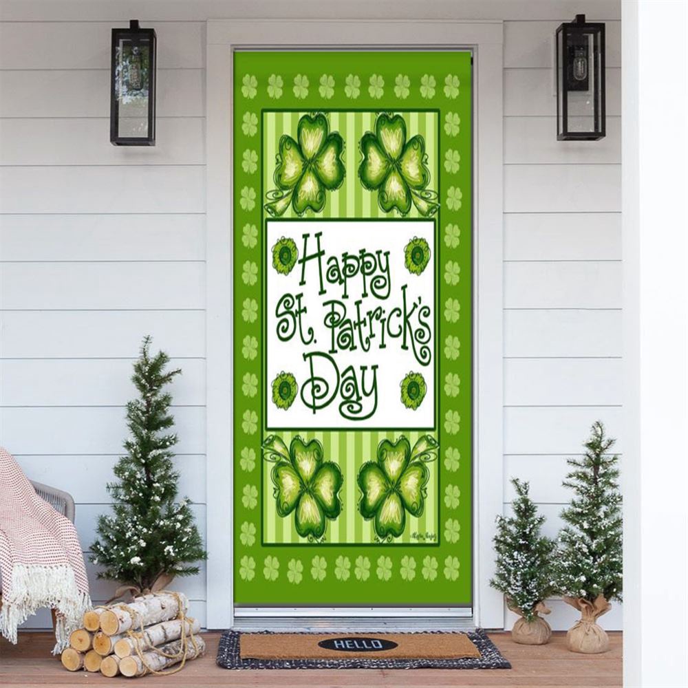 Happy St Patrick’s Day Door Cover, St Patrick’s Day Door Cover, St Patrick’s Day Door Decor