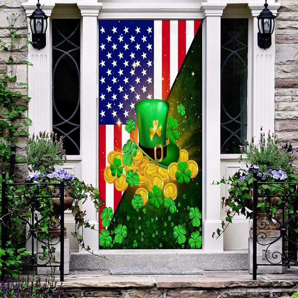 Happy St Patrick’s Day Hat Door Cover, St Patrick’s Day Door Cover, St Patrick’s Day Door Decor