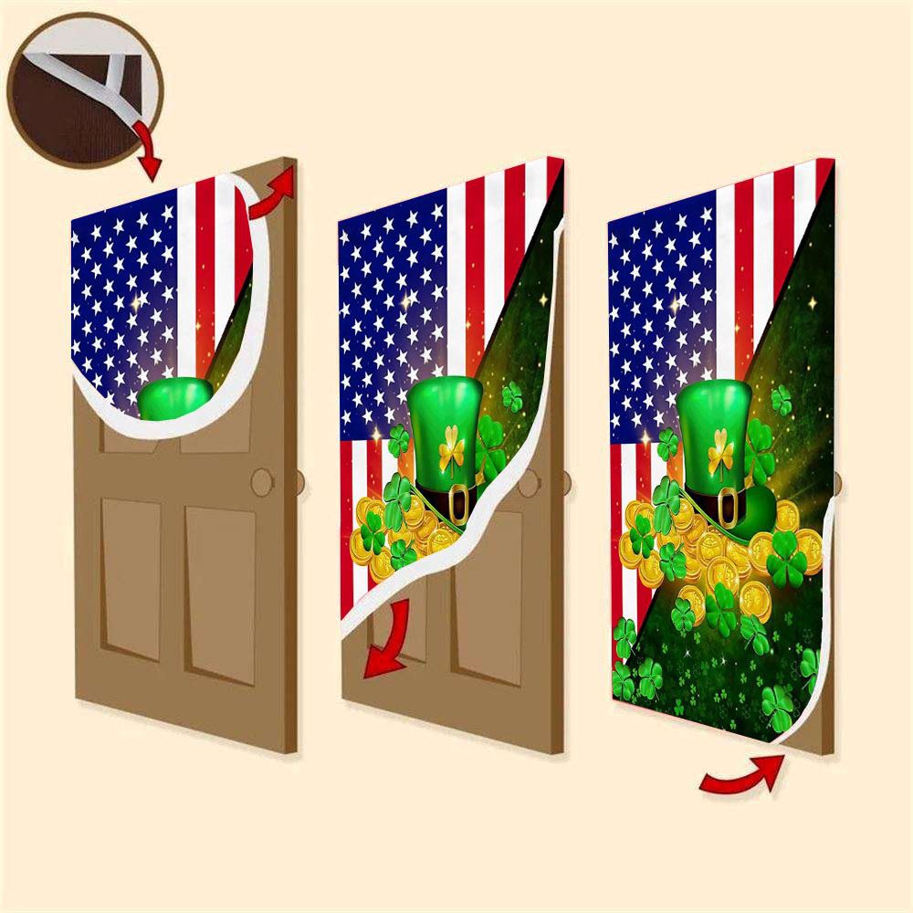 Happy St Patrick’s Day Hat Door Cover, St Patrick’s Day Door Cover, St Patrick’s Day Door Decor