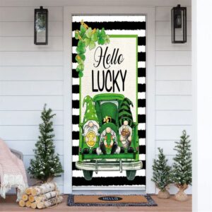 Hello Lucky Door Cover, Gift For Gnome&hellip;