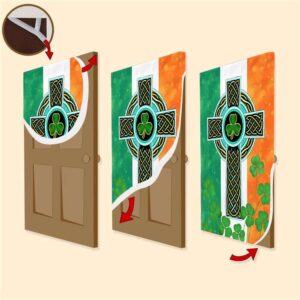 Irish Celtic Knot Cross Door Cover St Patrick s Day Door Cover St Patrick s Day Door Decor 3 udpmpg.jpg