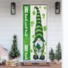 Irish Patrick’s Day Door Cover Funny Flamingo, St Patrick’s Day Door Cover, St Patrick’s Day Door Decor