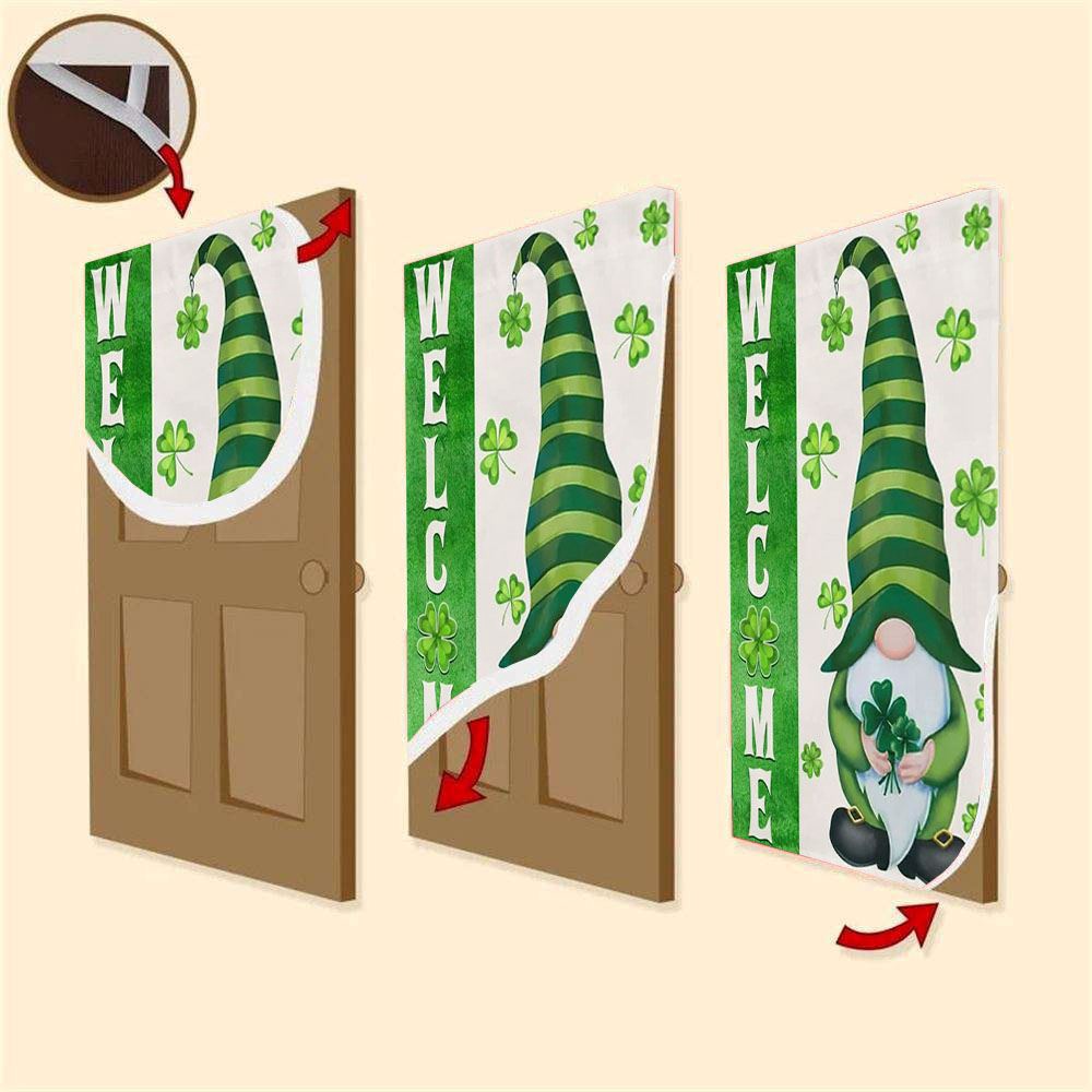 Irish Gnome Welcome Door Cover, St Patrick’s Day Door Cover, St Patricks Day Door Decor
