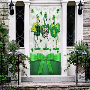 Irish Patrick’s Day Door Cover Funny Flamingo,&hellip;
