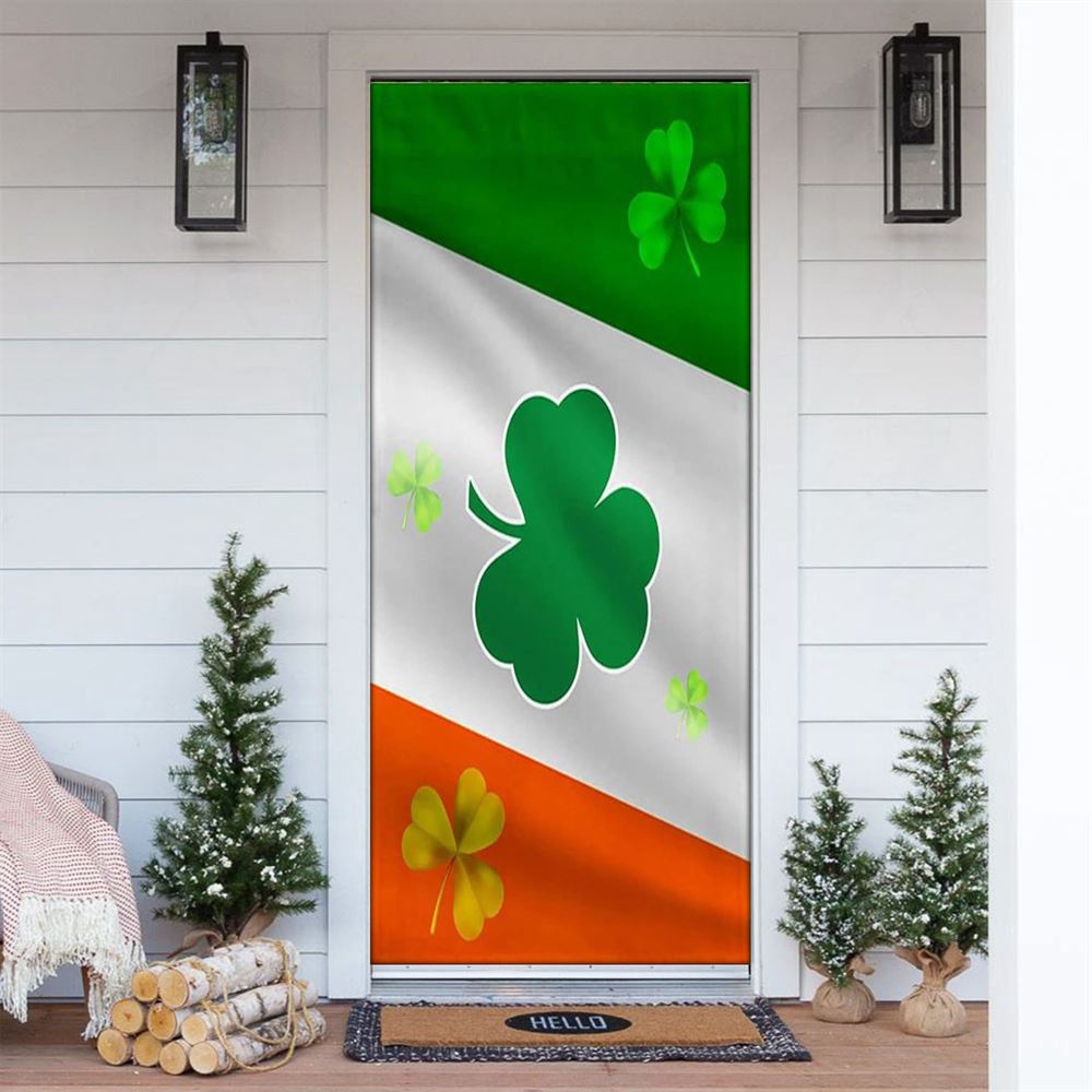Irish Shamrock Door Cover, St Patrick’s Day Door Cover, St Patrick’s Day Door Decor