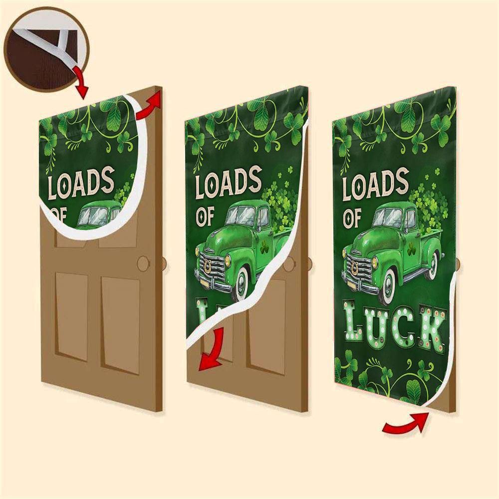 Irish Shamrock Loads Of Luck Door Cover, St Patrick’s Day Door Cover, St Patrick’s Day Door Decor