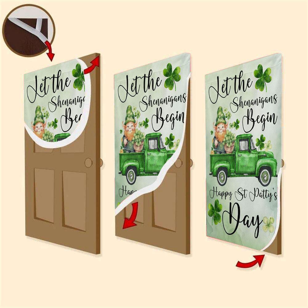 Let The Shenanigans Begin Door Cover, Gift For The Irish, St Patrick’s Day Door Cover, St Patrick’s Day Door Decor