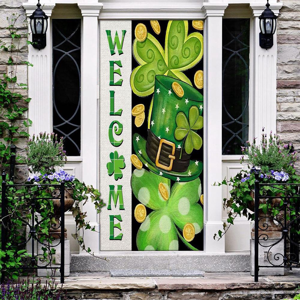 Lucky Charms Green Hat Door Cover, St Patrick’s Day Door Cover, St Patrick’s Day Door Decor