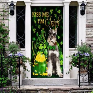 Miniature Schnauzer Kiss Me I m Irish Door Cover St Patrick s Day Door Cover St Patrick s Day Door Decor 2 qdo2wq.jpg