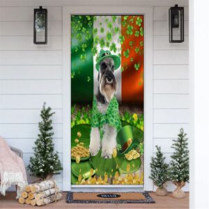 Miniature Schnauzer St Patrick’s Day Door Cover,&hellip;