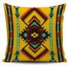 Native American Pillow Case, BEthno Brown Blue Pillow Cover, Native American Pillow Covers