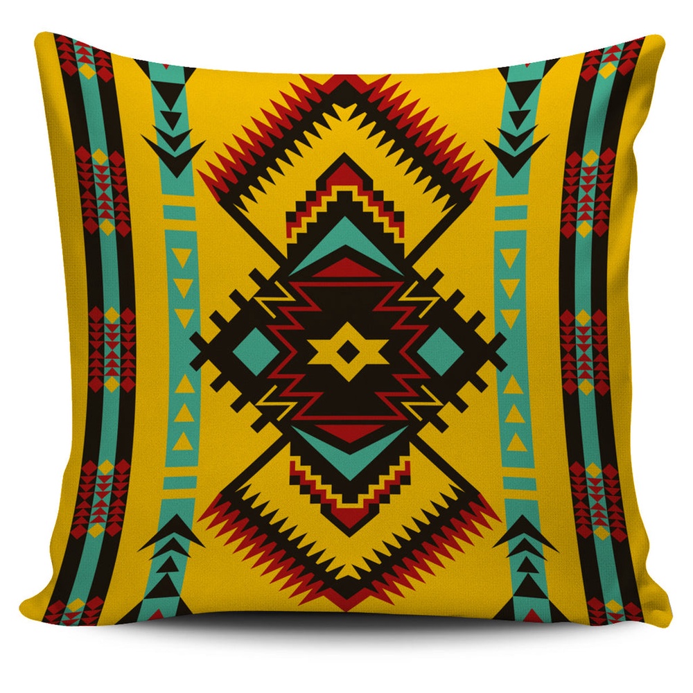 Native American Pillow Case, Abstract Geometric Ornament Pillow Covers, Native American Pillow Covers