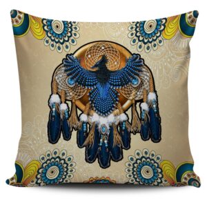 Native American Pillow Case, Blue Thunderbird Native&hellip;