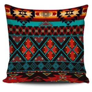 Native American Pillow Case, Dark Brown Red&hellip;