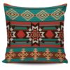 Native American Pillow Case, Dark Brown Red Pattern Pillow Covers, Native American Pillow Covers