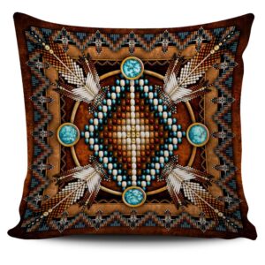 Native American Pillow Case, Mandala Brown Pillow&hellip;