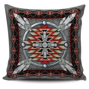 Native American Pillow Case, Mandala Gray Native&hellip;