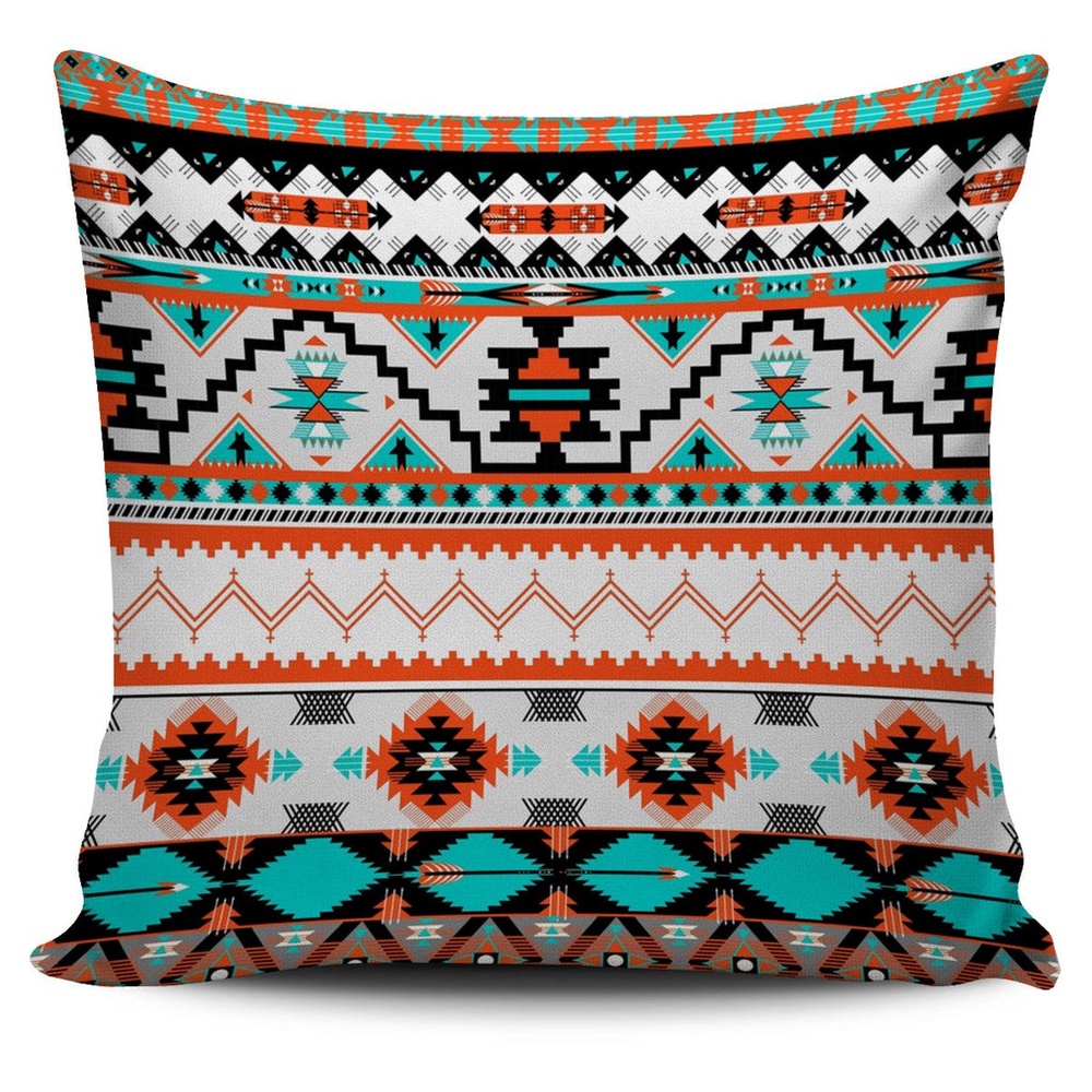 Native American Pillow Case, Native Border Patterns Native American Pillow Covers, Native American Pillow Covers