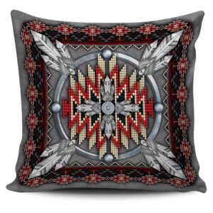 Native American Pillow Case, Naumaddic Arts Gray&hellip;