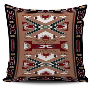 Native American Pillow Case, Orange Geometric Native&hellip;