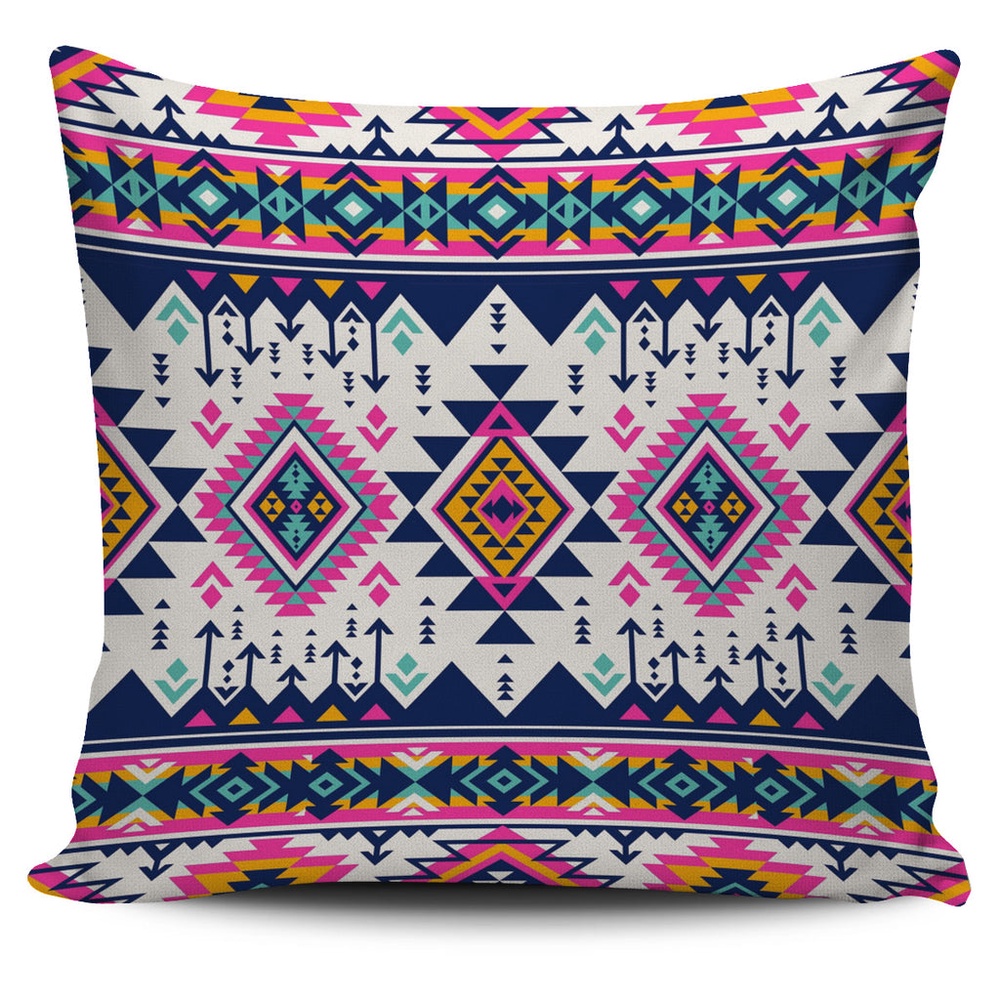 Native American Pillow Case, Pink Pattern Native American Pillow Covers, Native American Pillow Covers