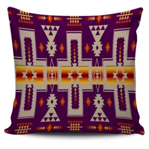 Native American Pillow Case, Purple Tribe Design&hellip;