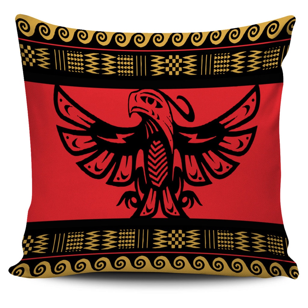 Native American Pillow Case, Red Phoenix Native American Pillow Cover, Native American Pillow Covers