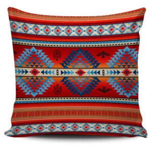 Native American Pillow Case, Red Thunderbirds Dreamcatcher&hellip;