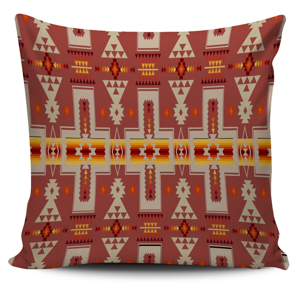 Native American Pillow Case, Tan Tribe Design Native American Pillow Cover, Native American Pillow Covers